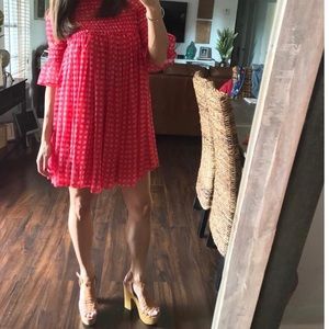 Súper cute red and pink checkered dress